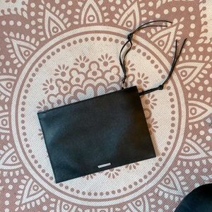 Rebecca Minkoff black leather clutch